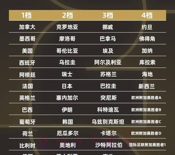 2026世界杯球队名单一览